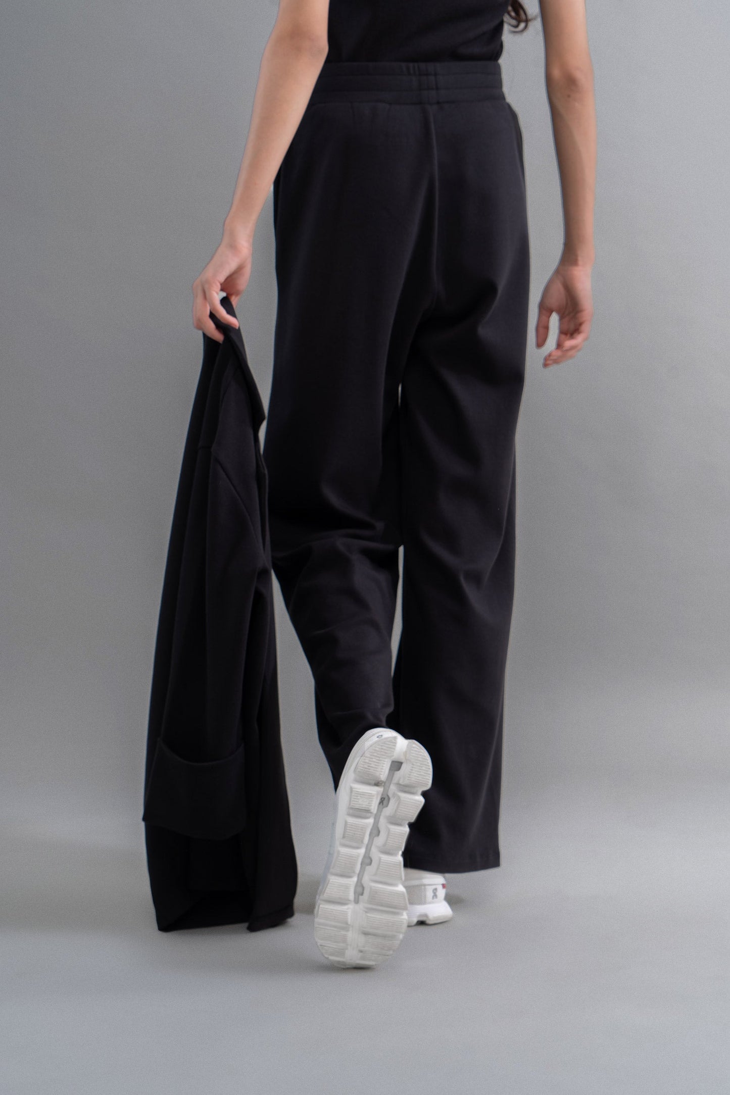 Snugknit® Black Flared Pant With Tank Top & Blazer
