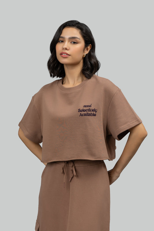 'Selectively Available' Terry Crop Top