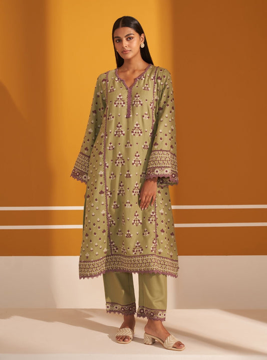 Marlow Wool Green Kurta Set