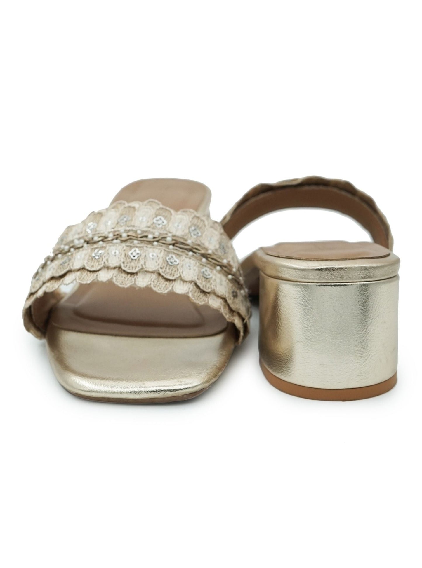 Shrija Gold Vegan Heel