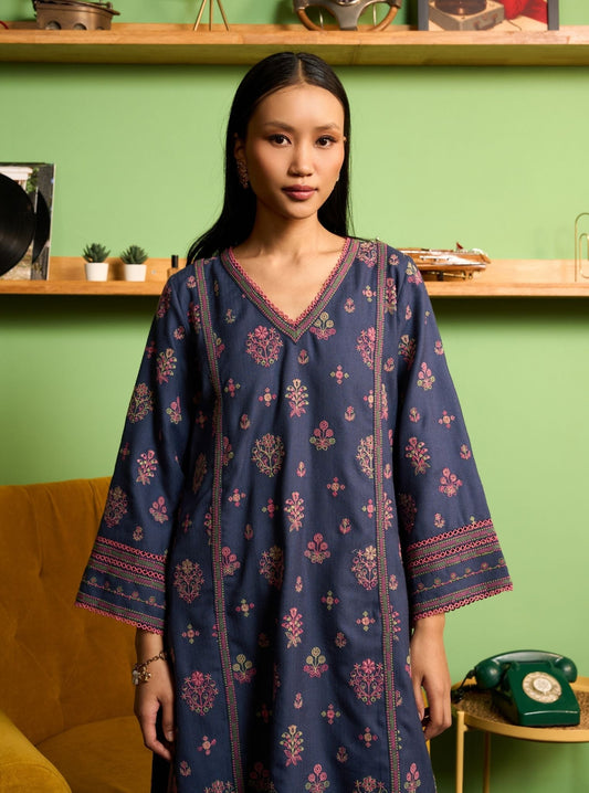 Heidi Wool Navy Kurta Set