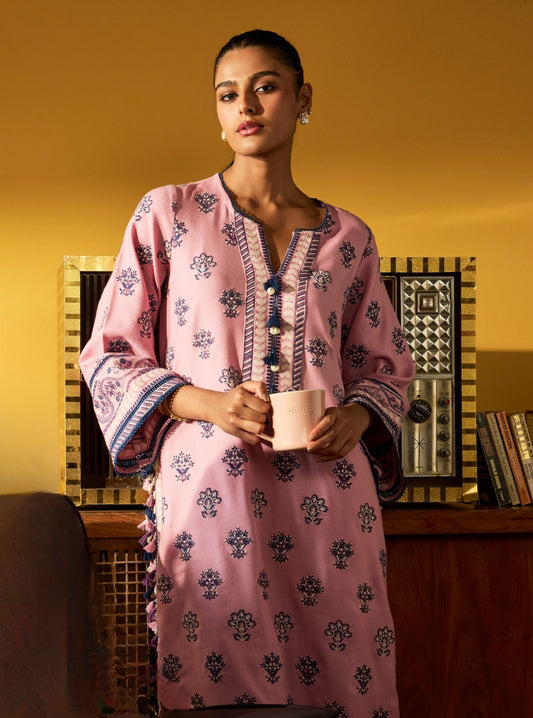 Ophel Wool Pink Kurta Set
