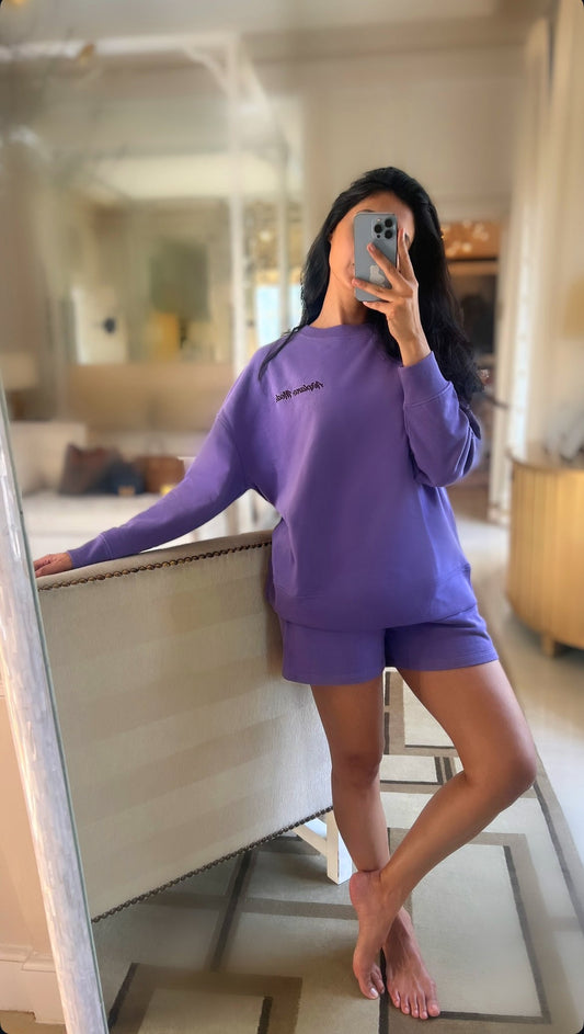 'Airplane Mode' Terry Shorts Lounge Set