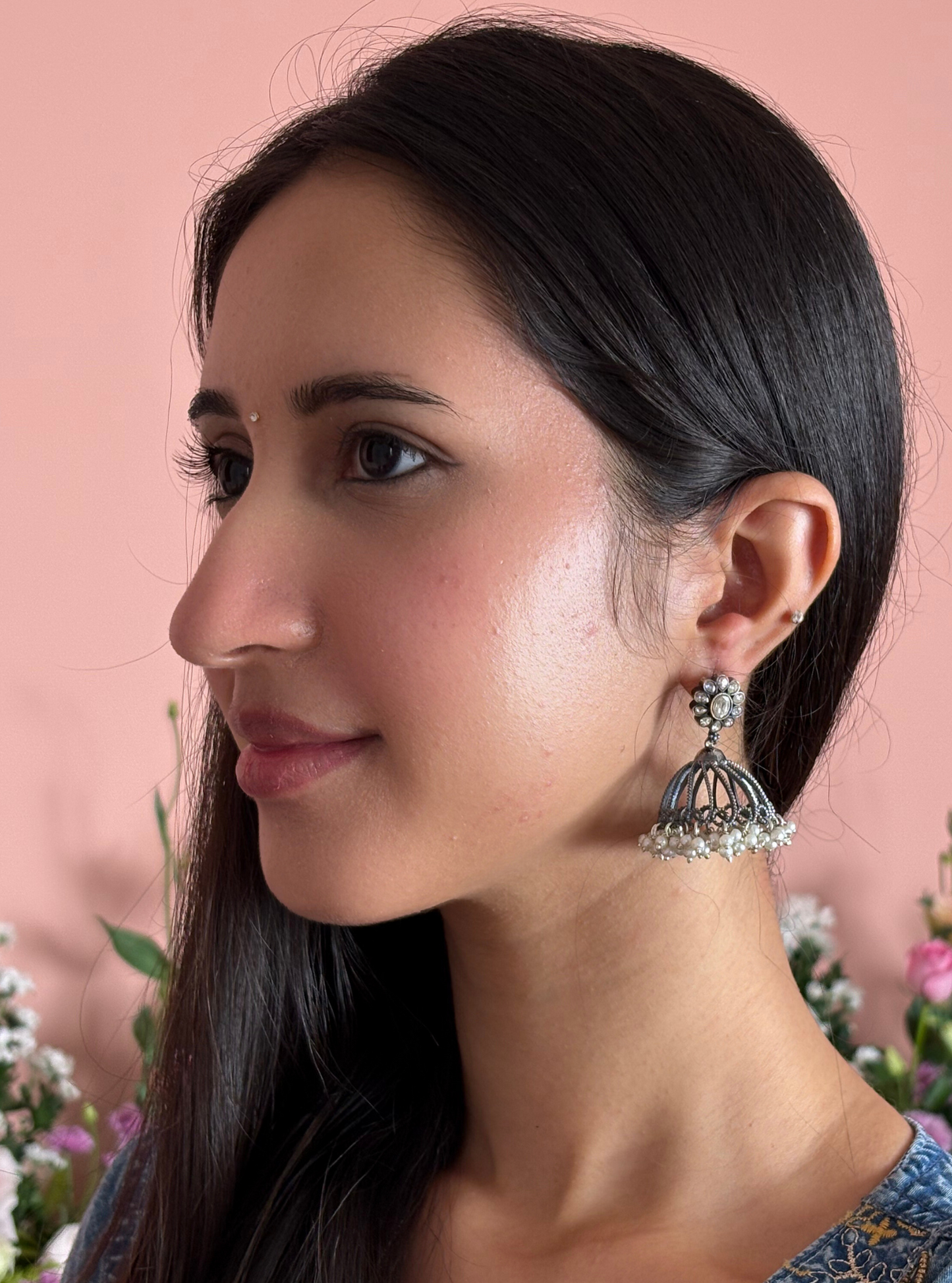 Pure Silver Safa Jhumki