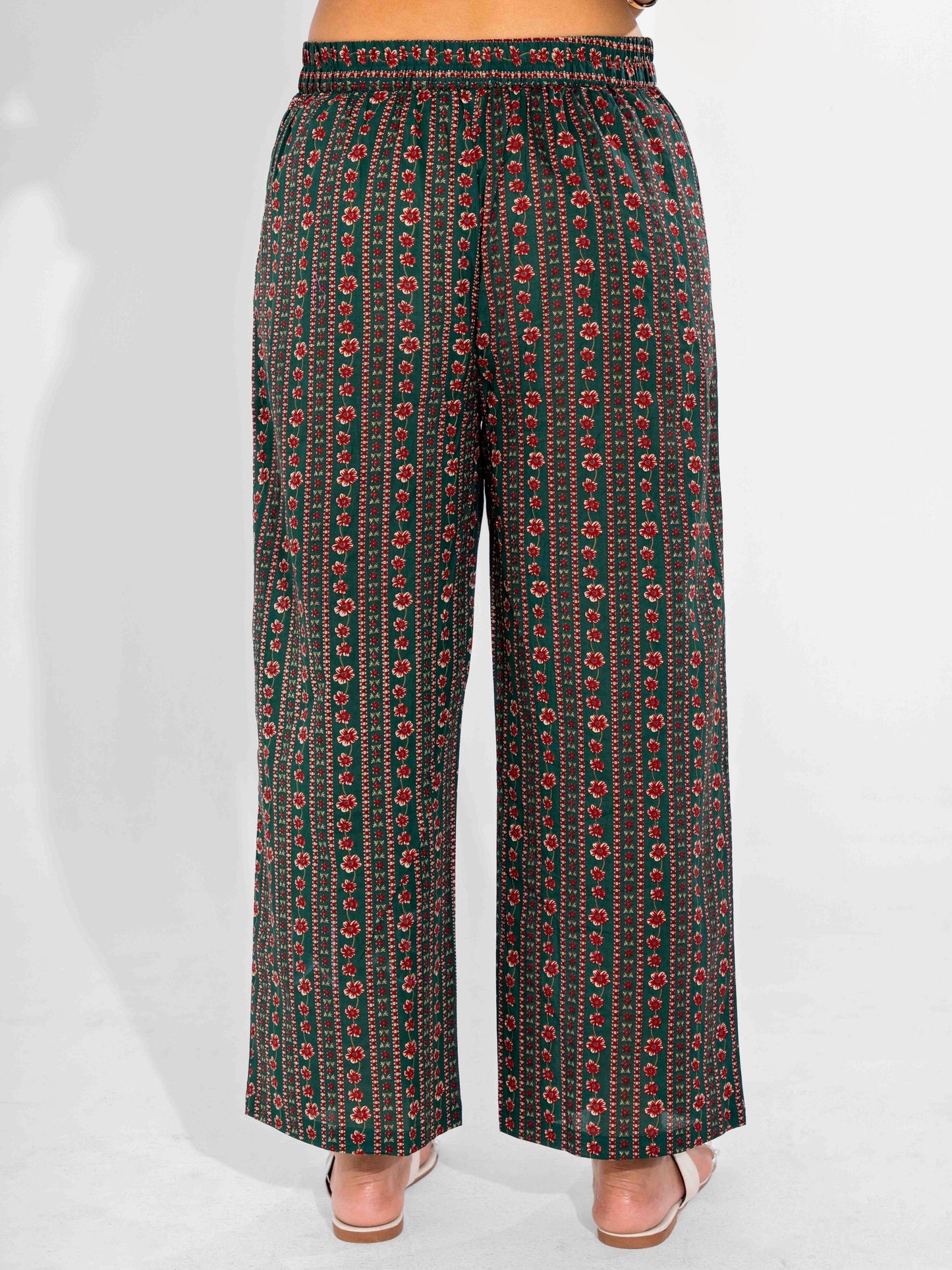 Green Ease Pure Cotton Round Neck Co-ord Set