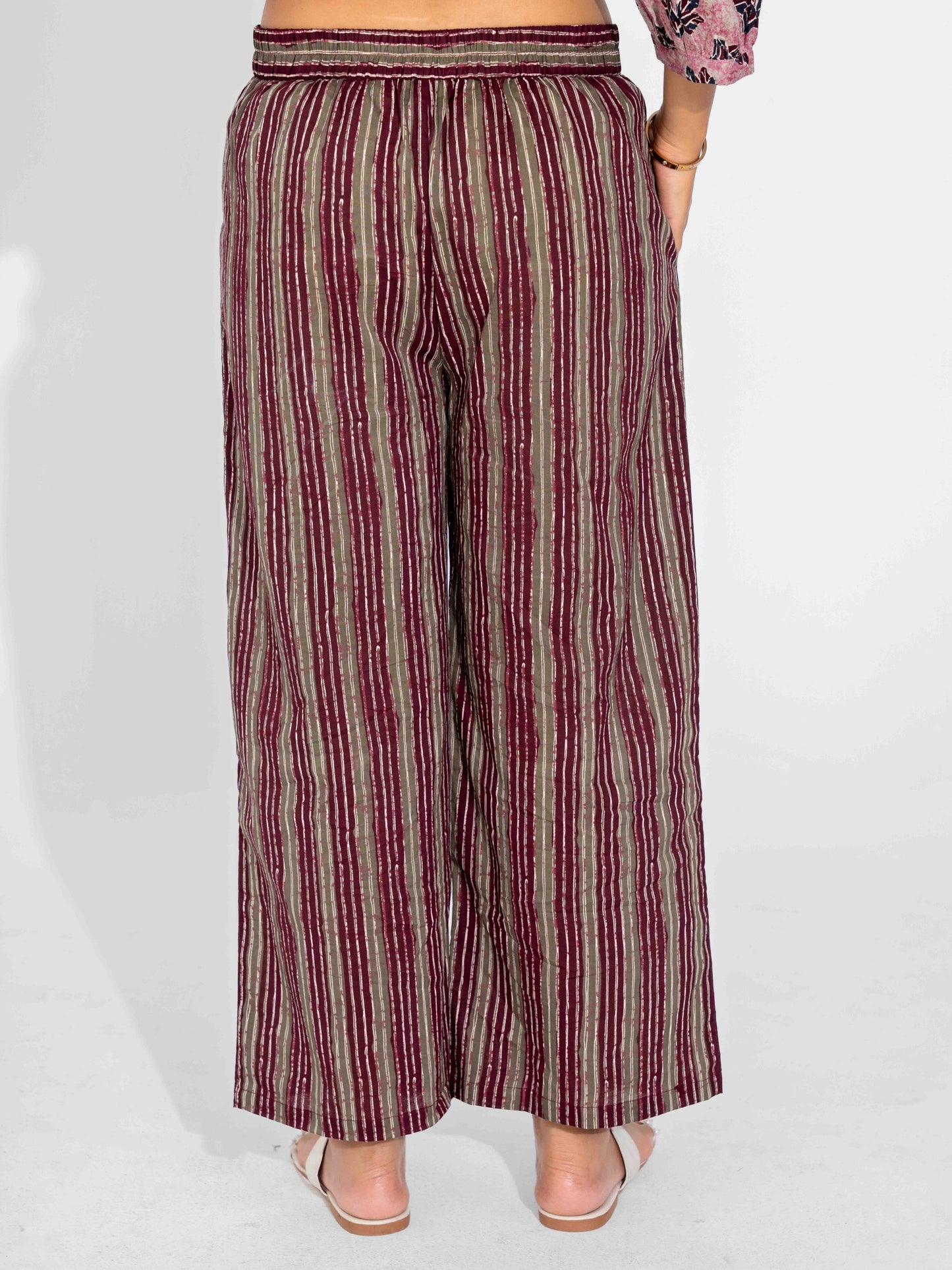 Pink Texture Pure Cotton Back Pleated Co-ord Set