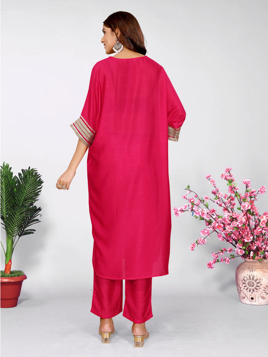 Crumble Pink Kaftan Set