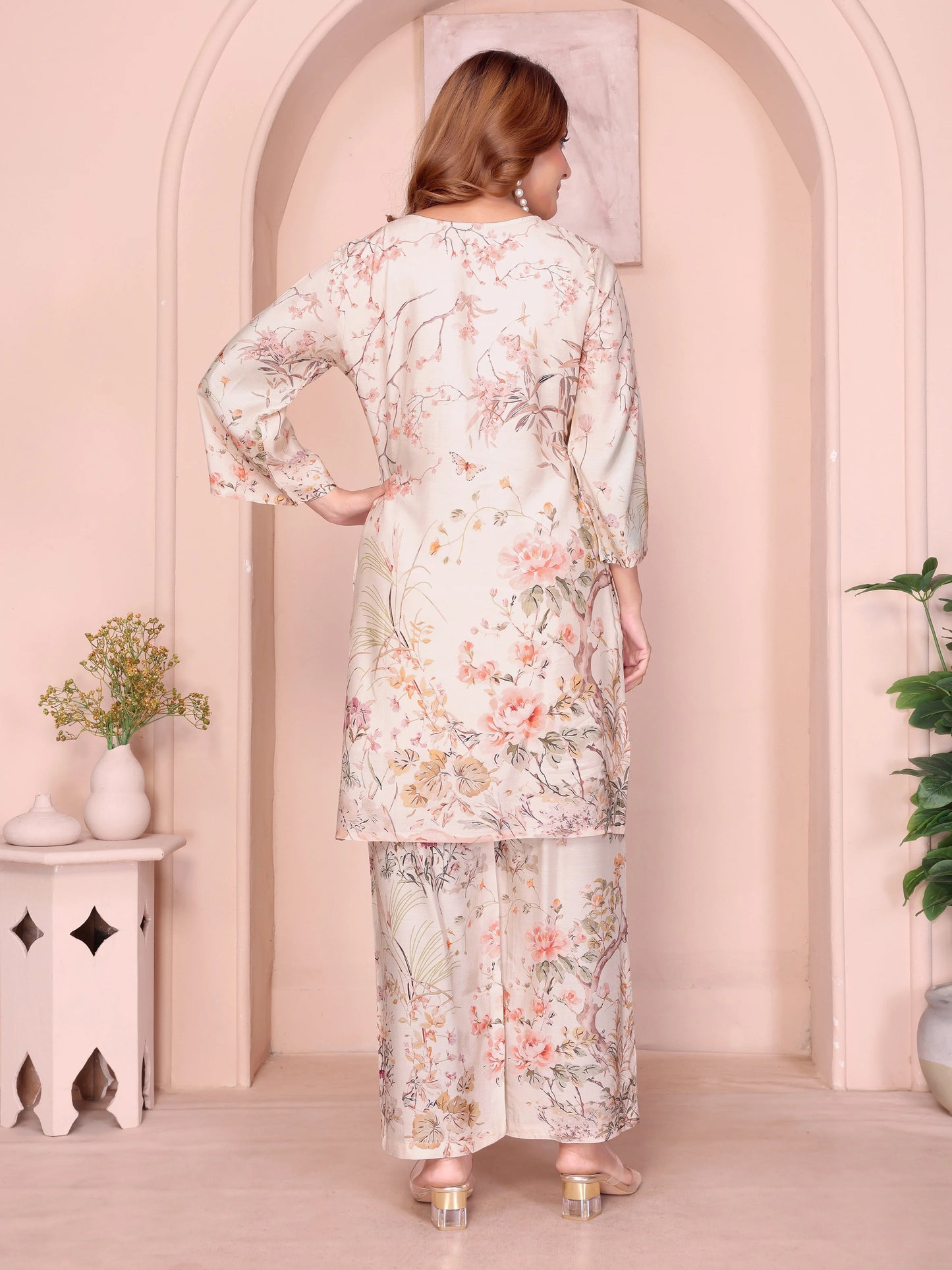 Ethereal Elegance – Pastel Floral Co-ord Set