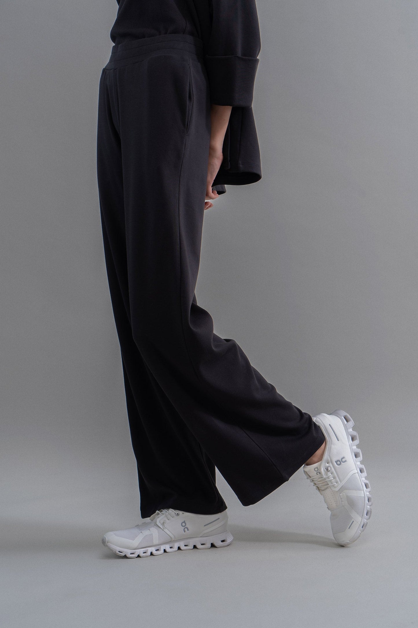 Snugknit® Black Flared Pant With Tank Top & Blazer