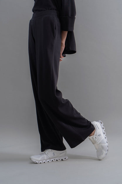 Snugknit® Black Flared Pant With Tank Top & Blazer