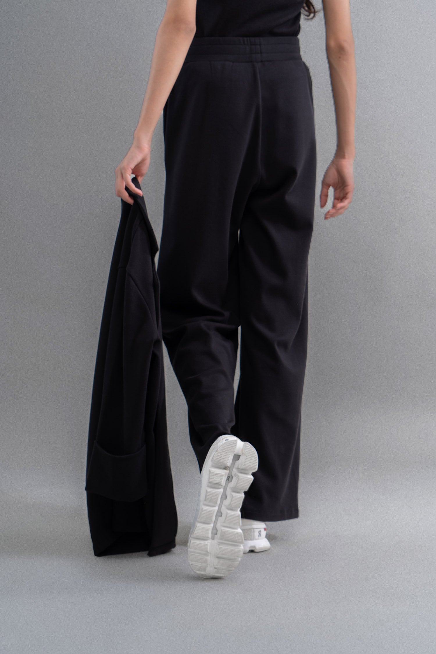 Snugknit® Black Flared Pant With Tank Top & Blazer