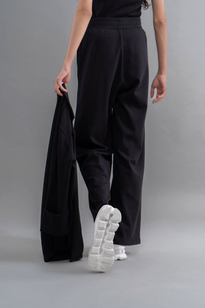 Snugknit® Black Flared Pant With Tank Top & Blazer