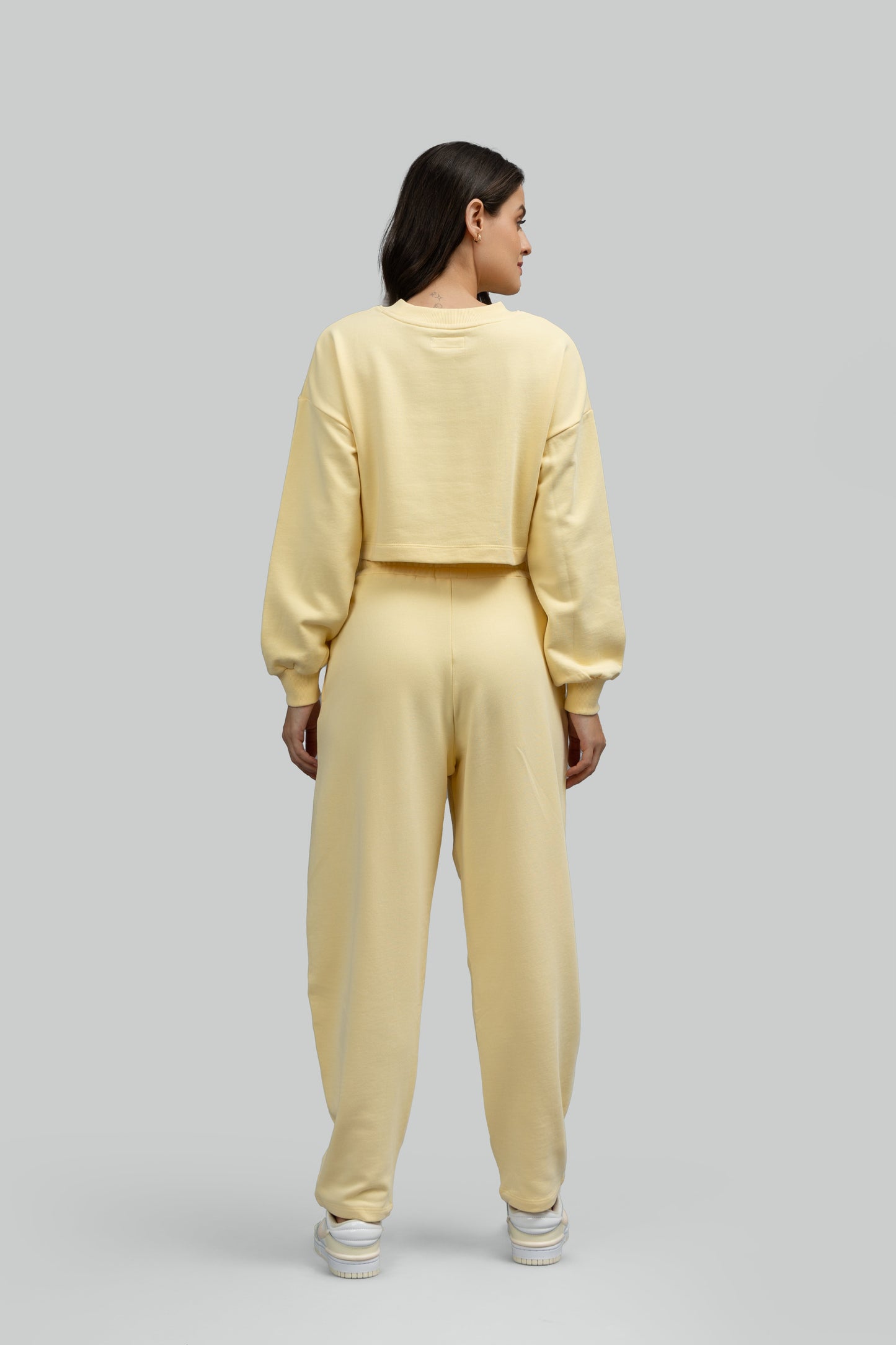 'Out Of Office' Yellow Terry Barrel Co-ord Set
