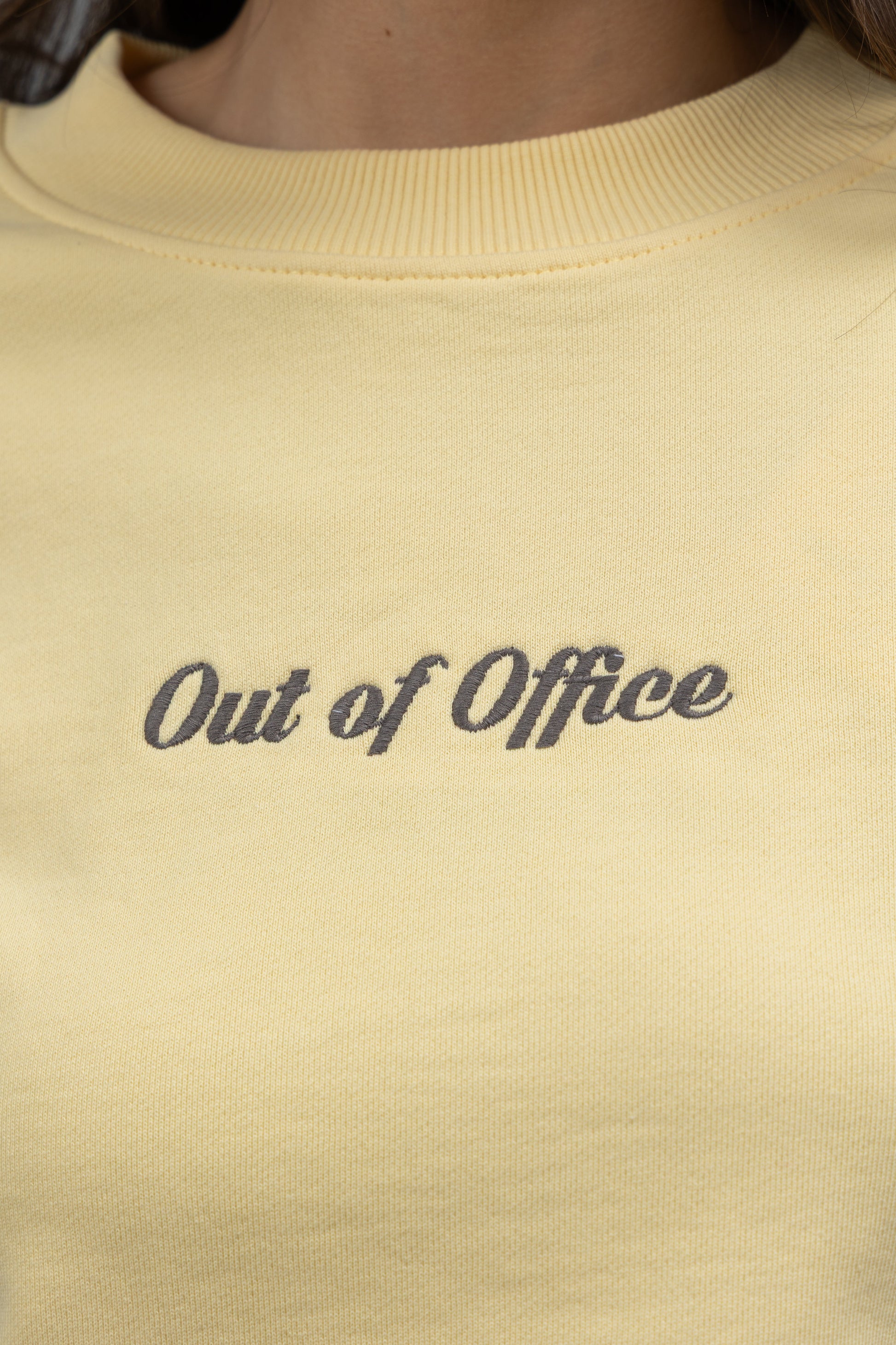 'Out Of Office' Yellow Terry Barrel Co-ord Set