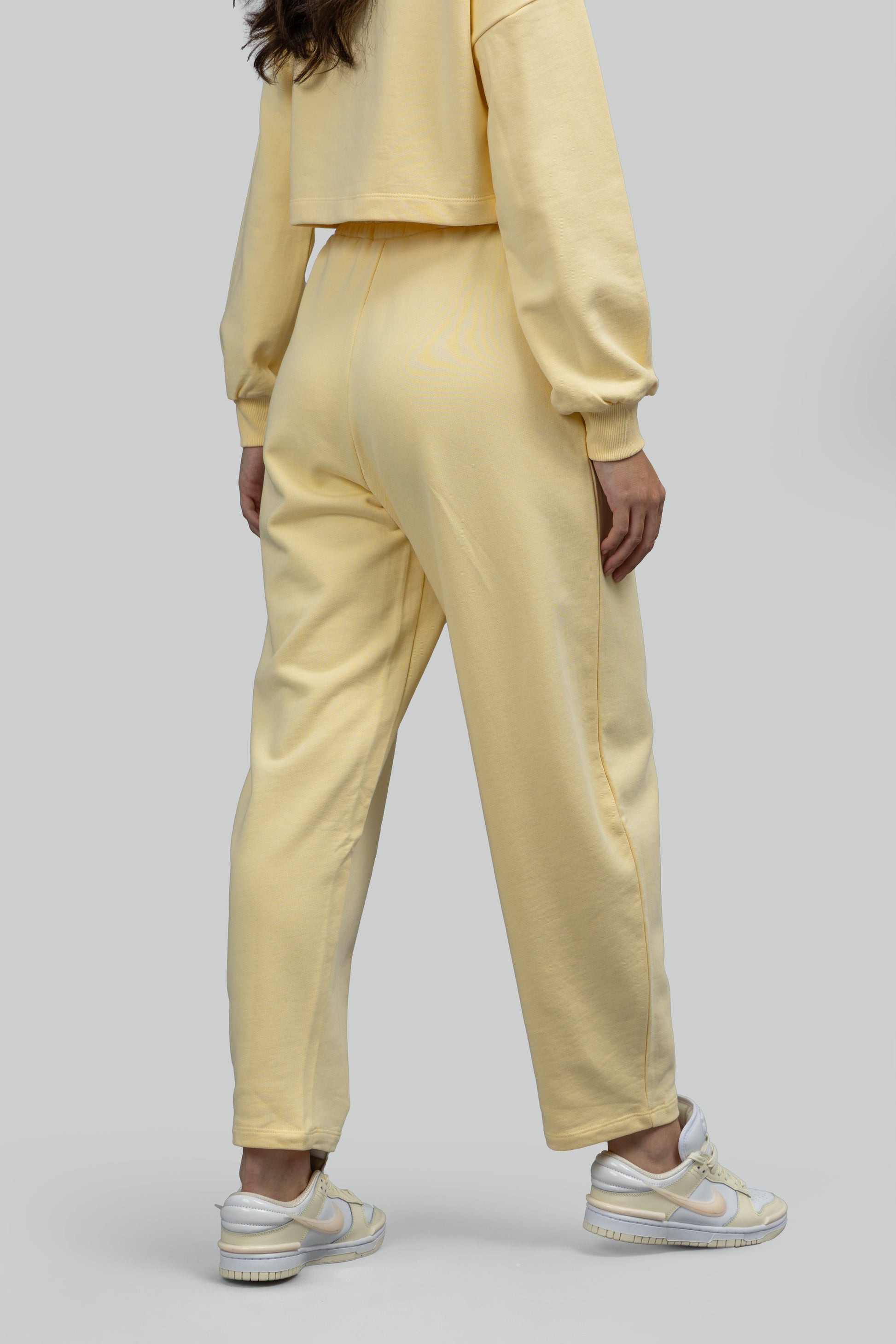 Butter Yellow Terry Barrel Pants