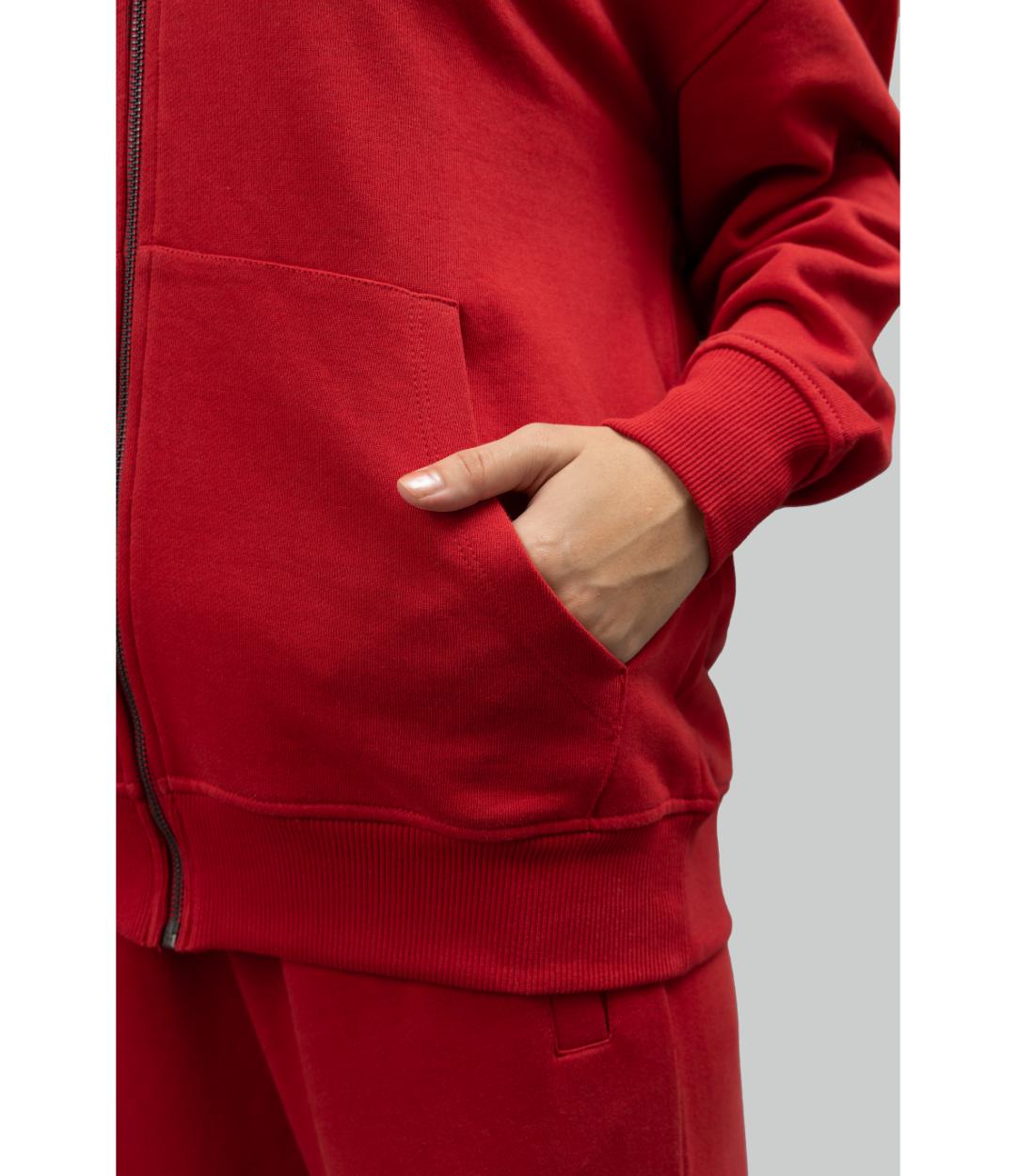 'Checked Out' Cotton Terry Zip-up Hoodie Set