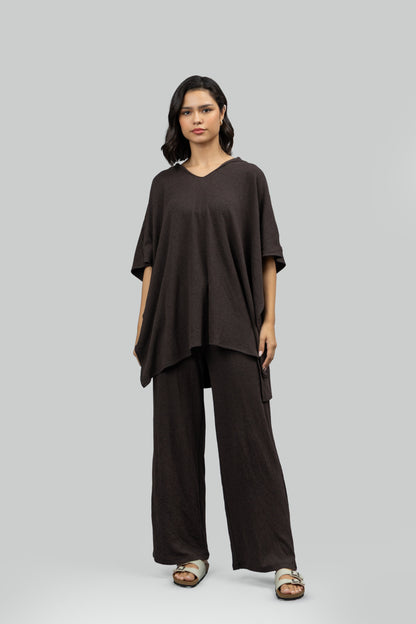 Relaxed Mocha Kaftan Hoodie