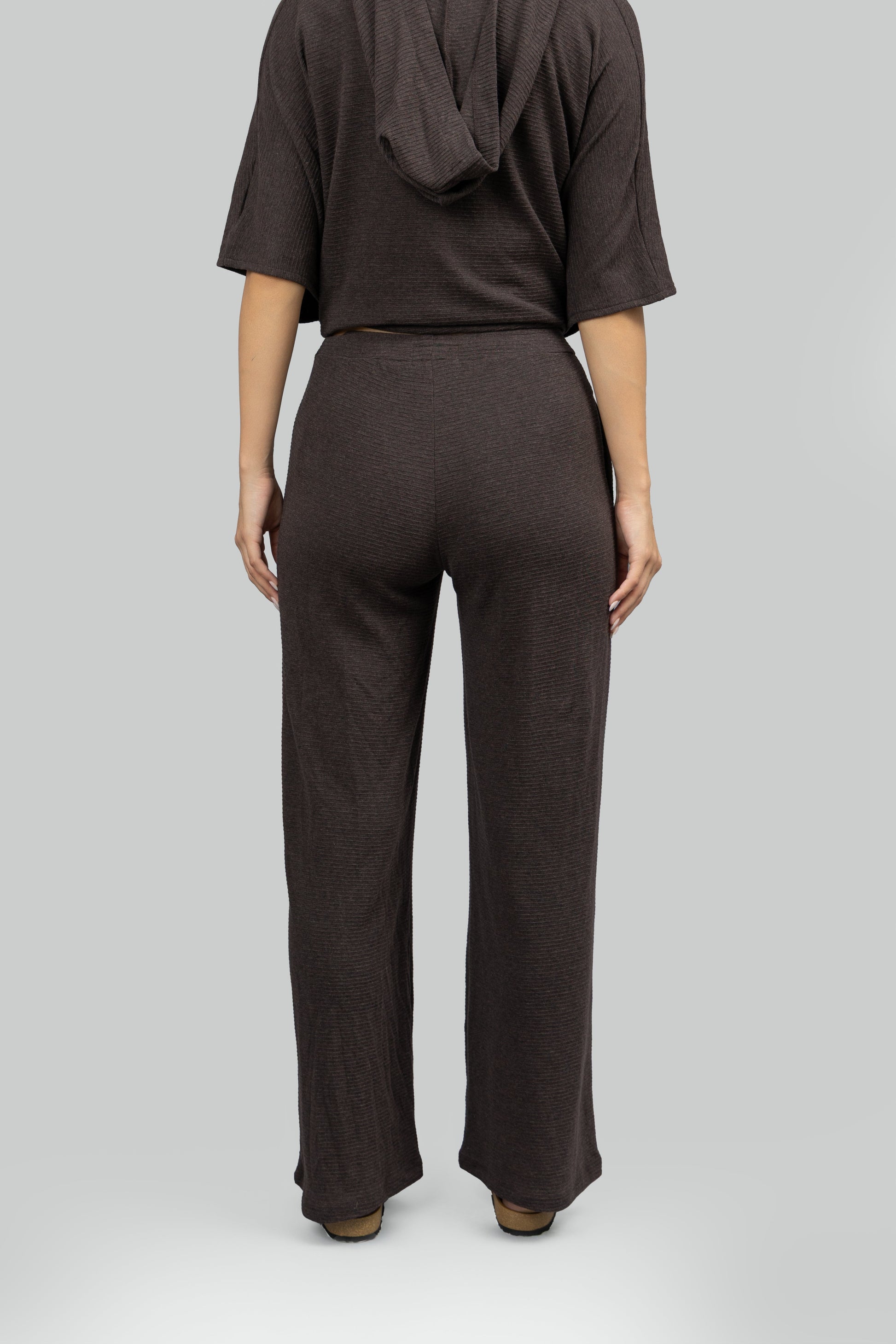 Relaxed Mocha Wide Leg Lounge Pants