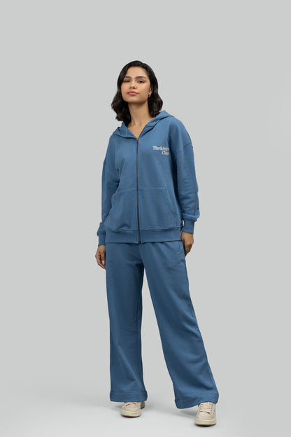 'Thriving In Chaos' Cotton Terry Zip-up Hoodie Set