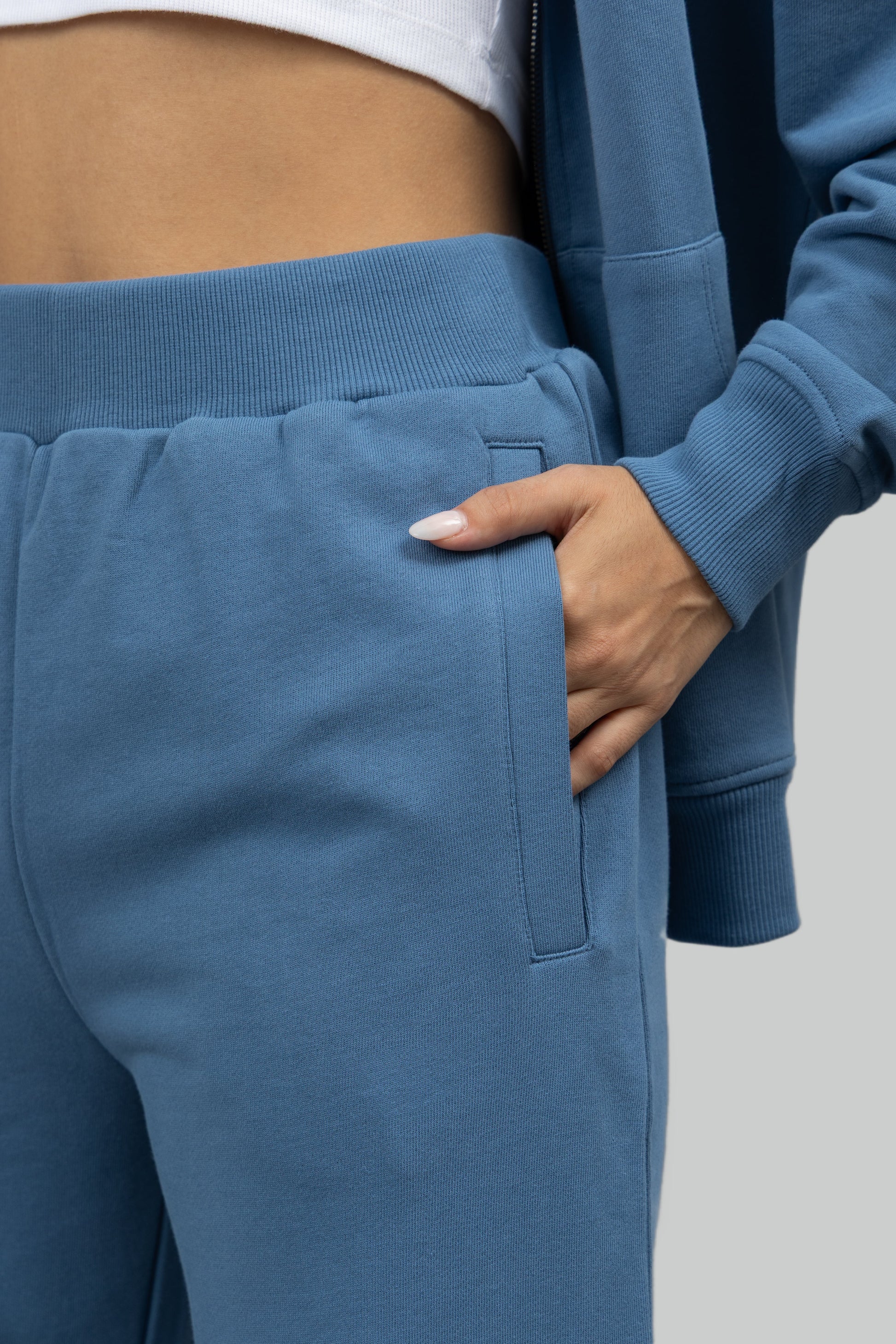 'Thriving In Chaos' Cotton Terry Zip-up Hoodie Set