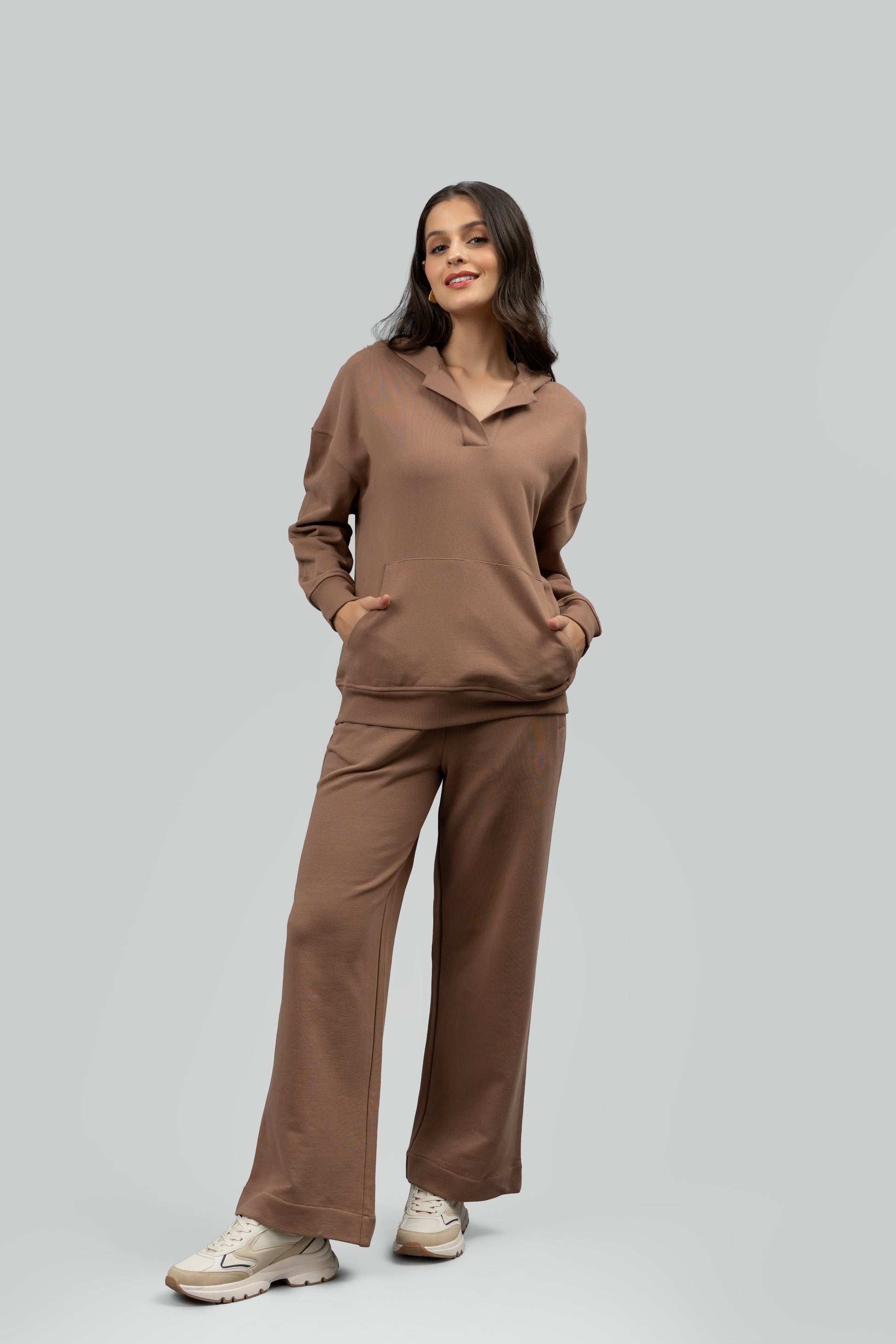 Mocha Terry Hoodie Co-ord Set