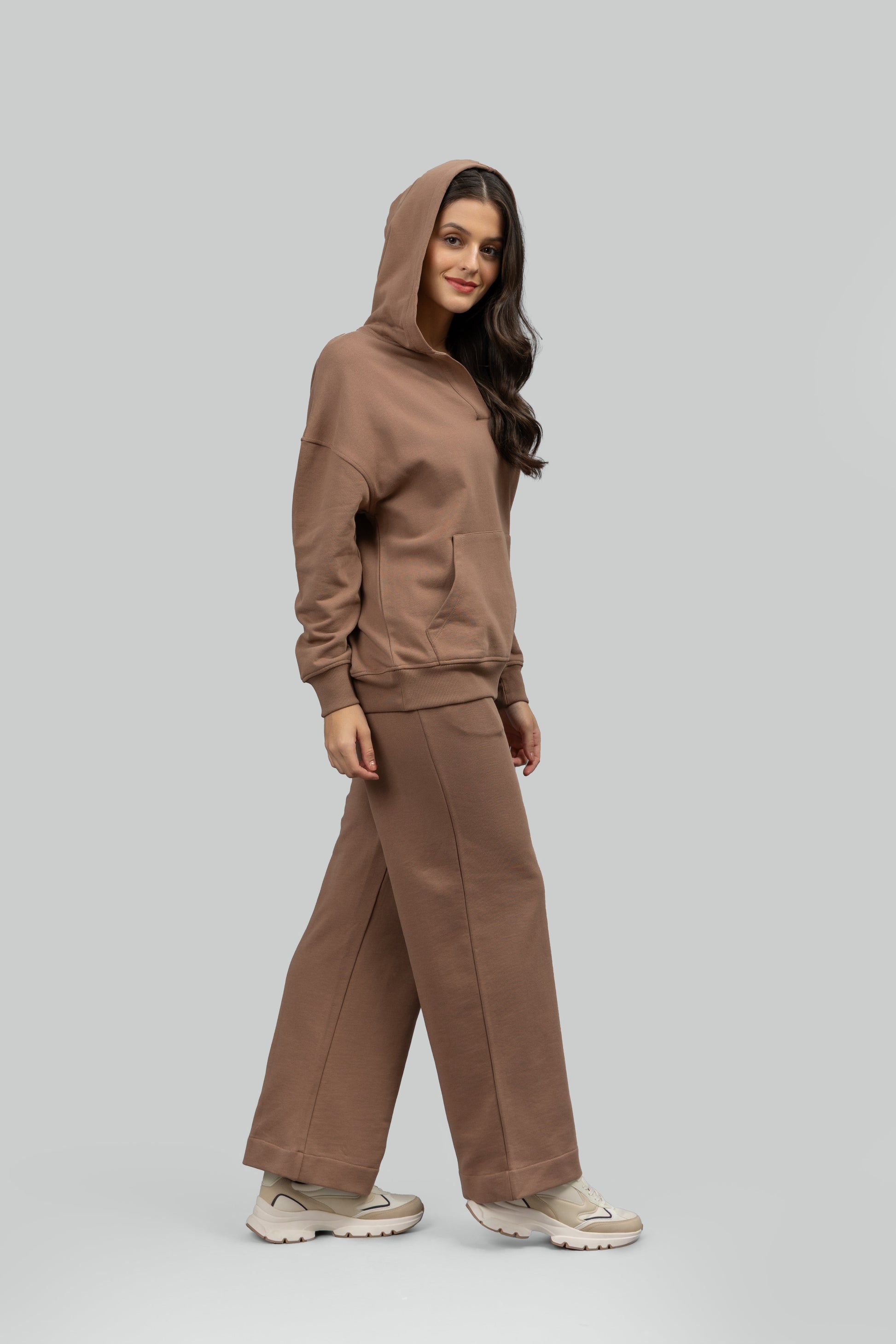 Mocha Terry Hoodie Co-ord Set