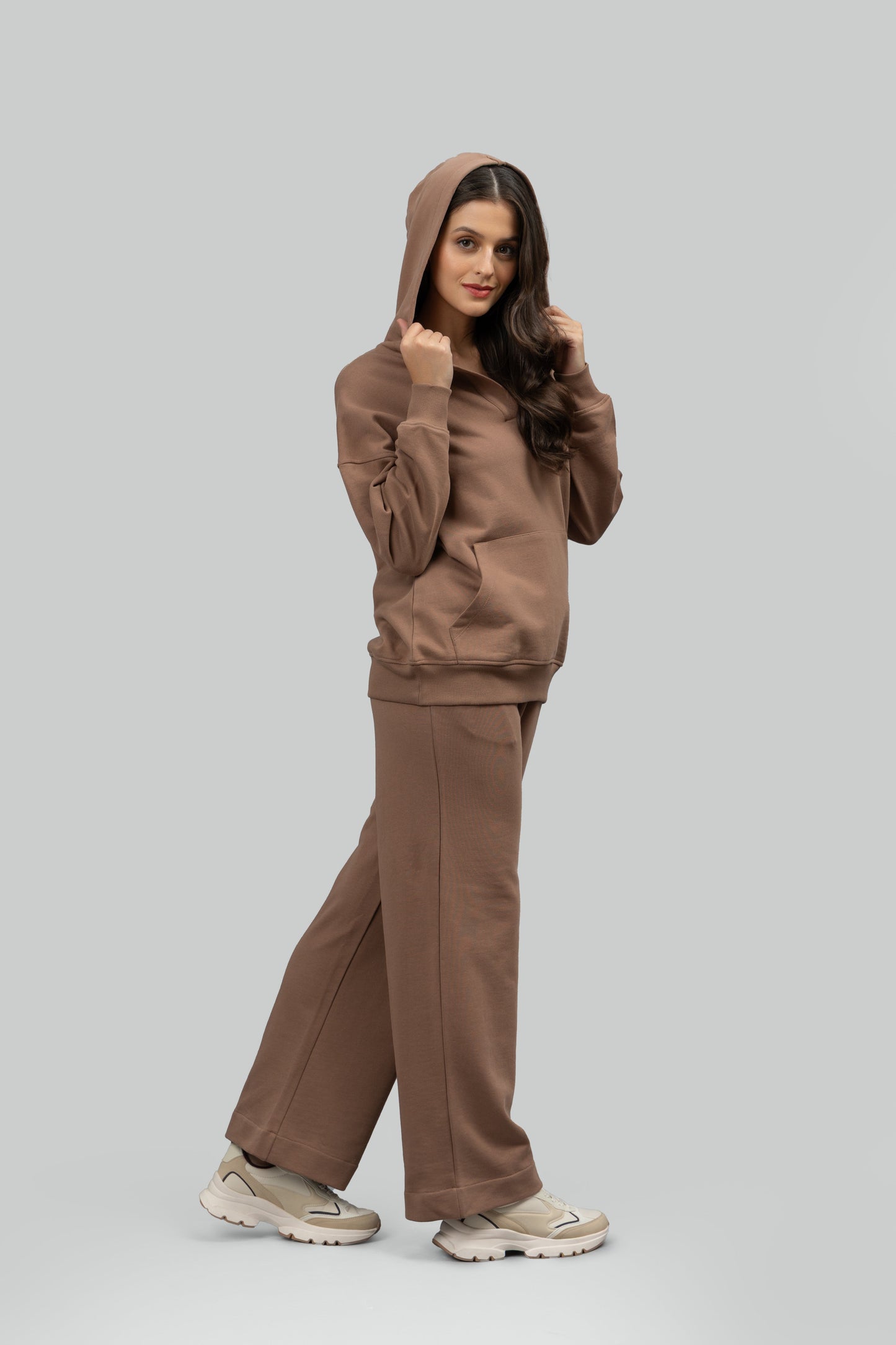 Mocha Terry Hoodie Co-ord Set