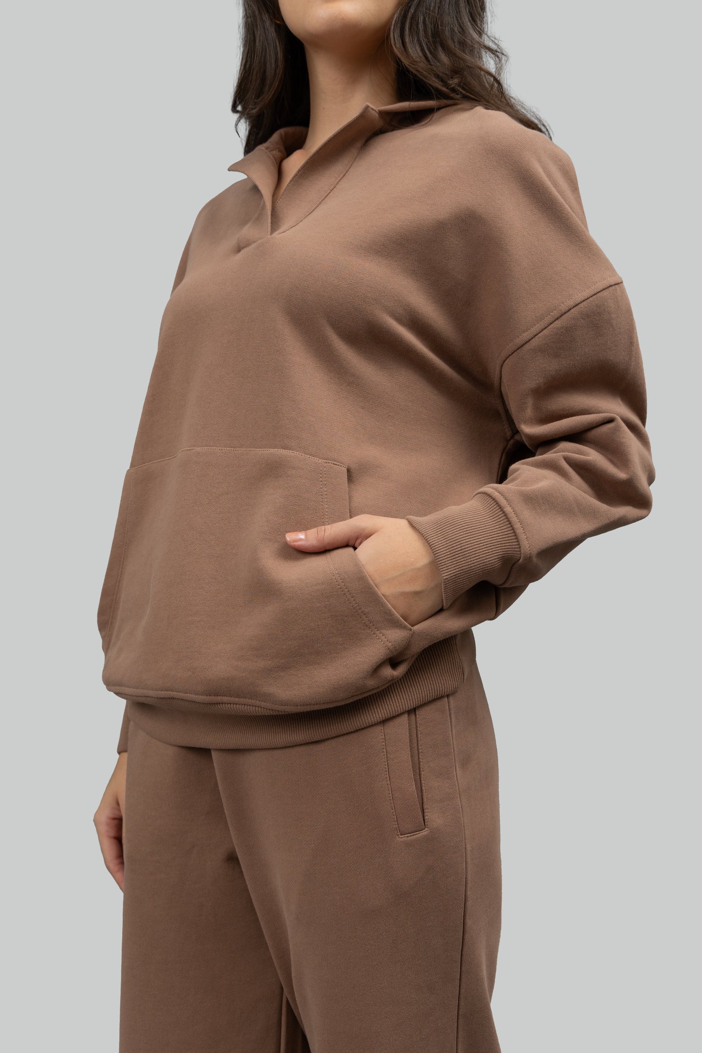 Mocha Terry Hoodie Co-ord Set