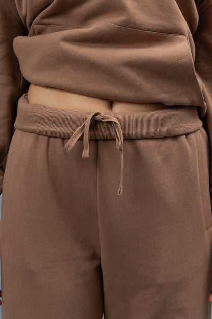 Mocha Terry Hoodie Co-ord Set