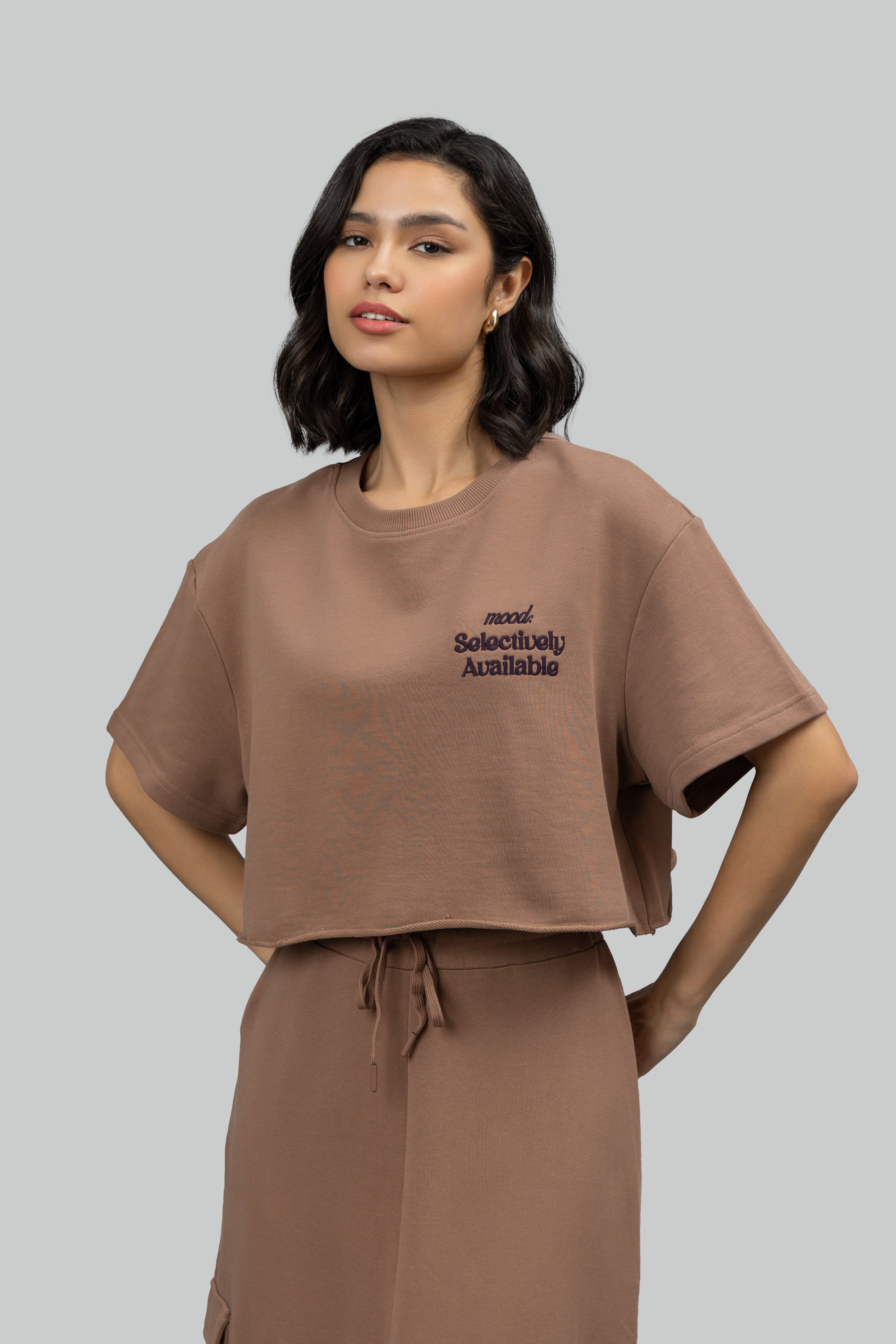 'Selectively Available' Terry Crop Top