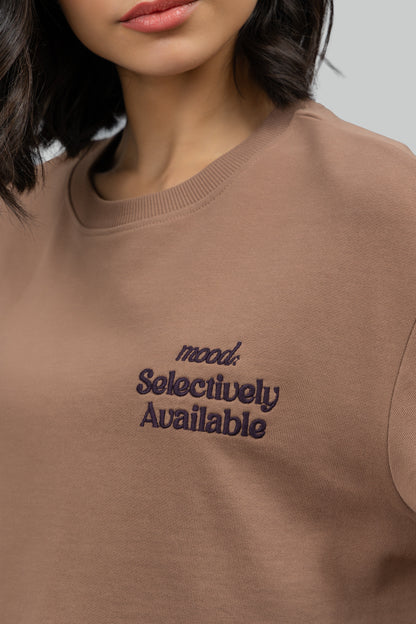 'Selectively Available' Terry Crop Top