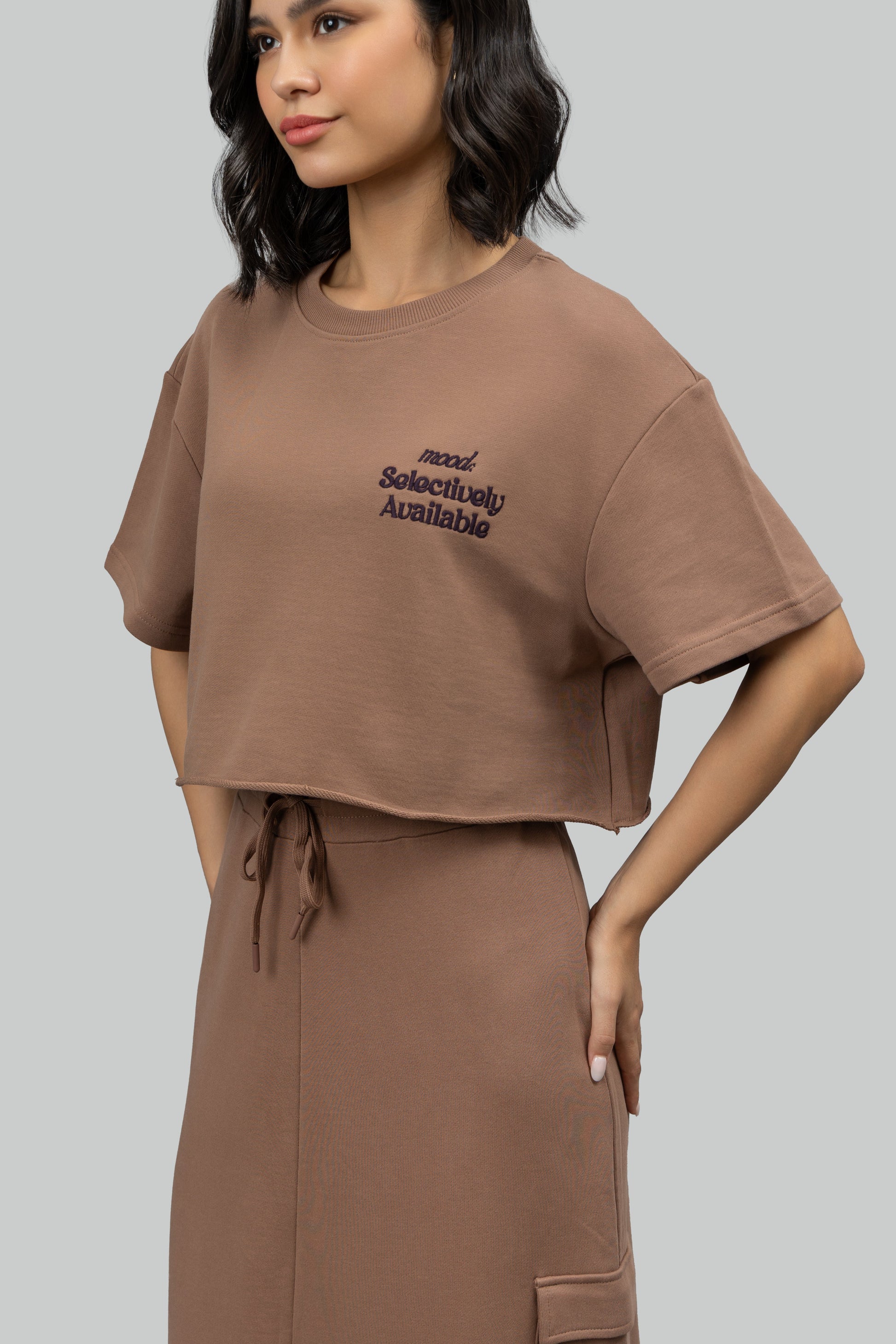 'Selectively Available' Terry Crop Top