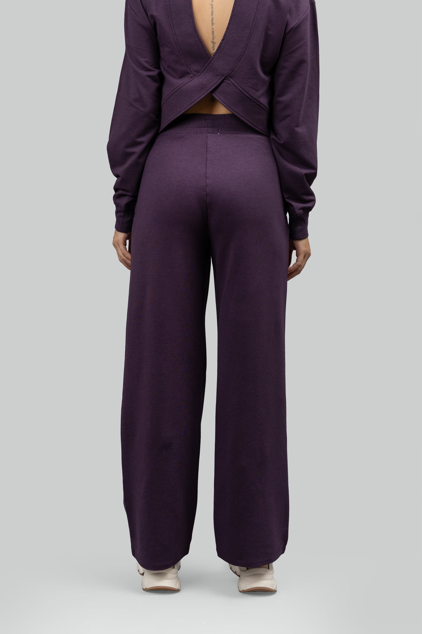Bordeaux Bamboo Terry All Day Flared Pants