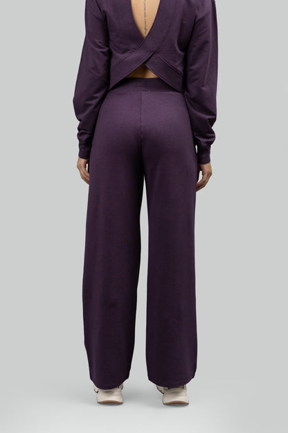 Bordeaux Bamboo Terry All Day Flared Pants
