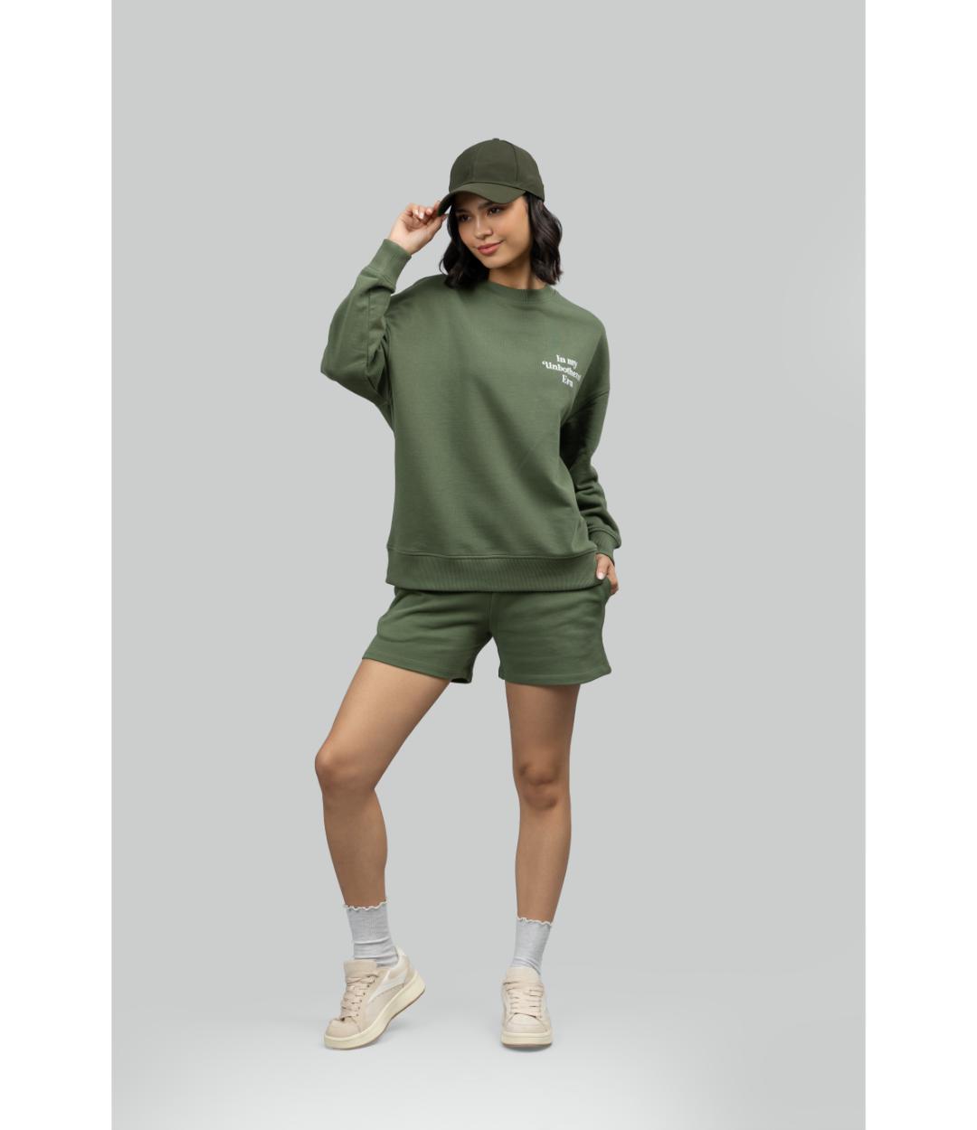 'Unbothered Era' Terry Shorts Lounge Set