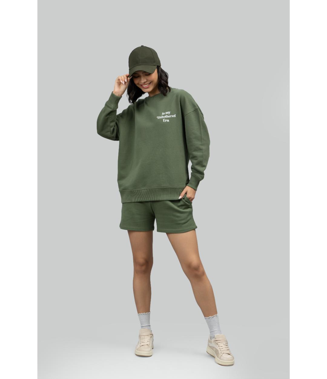 'Unbothered Era' Terry Shorts Lounge Set