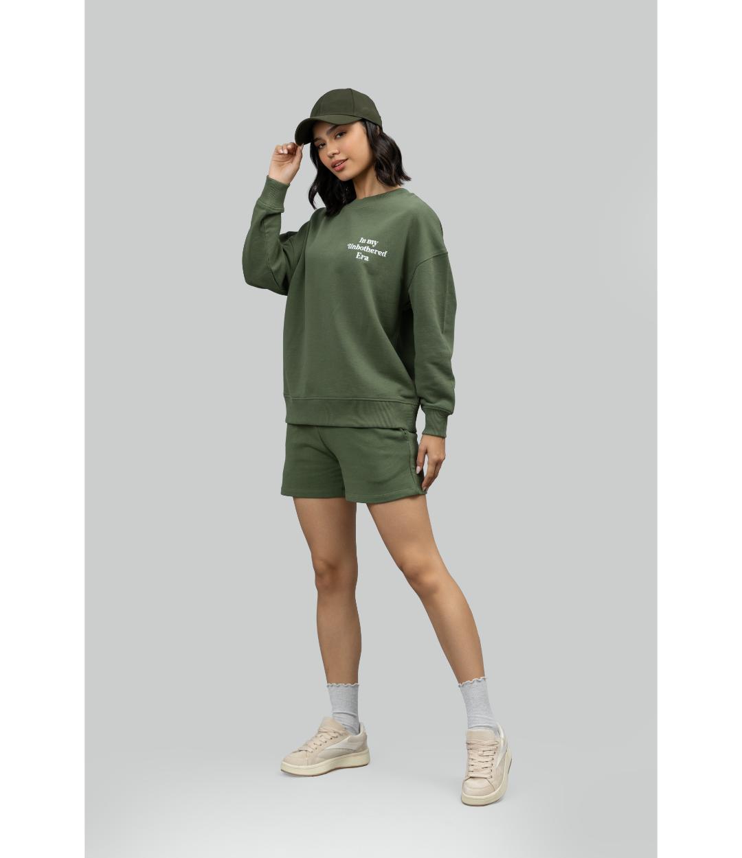 'Unbothered Era' Terry Shorts Lounge Set