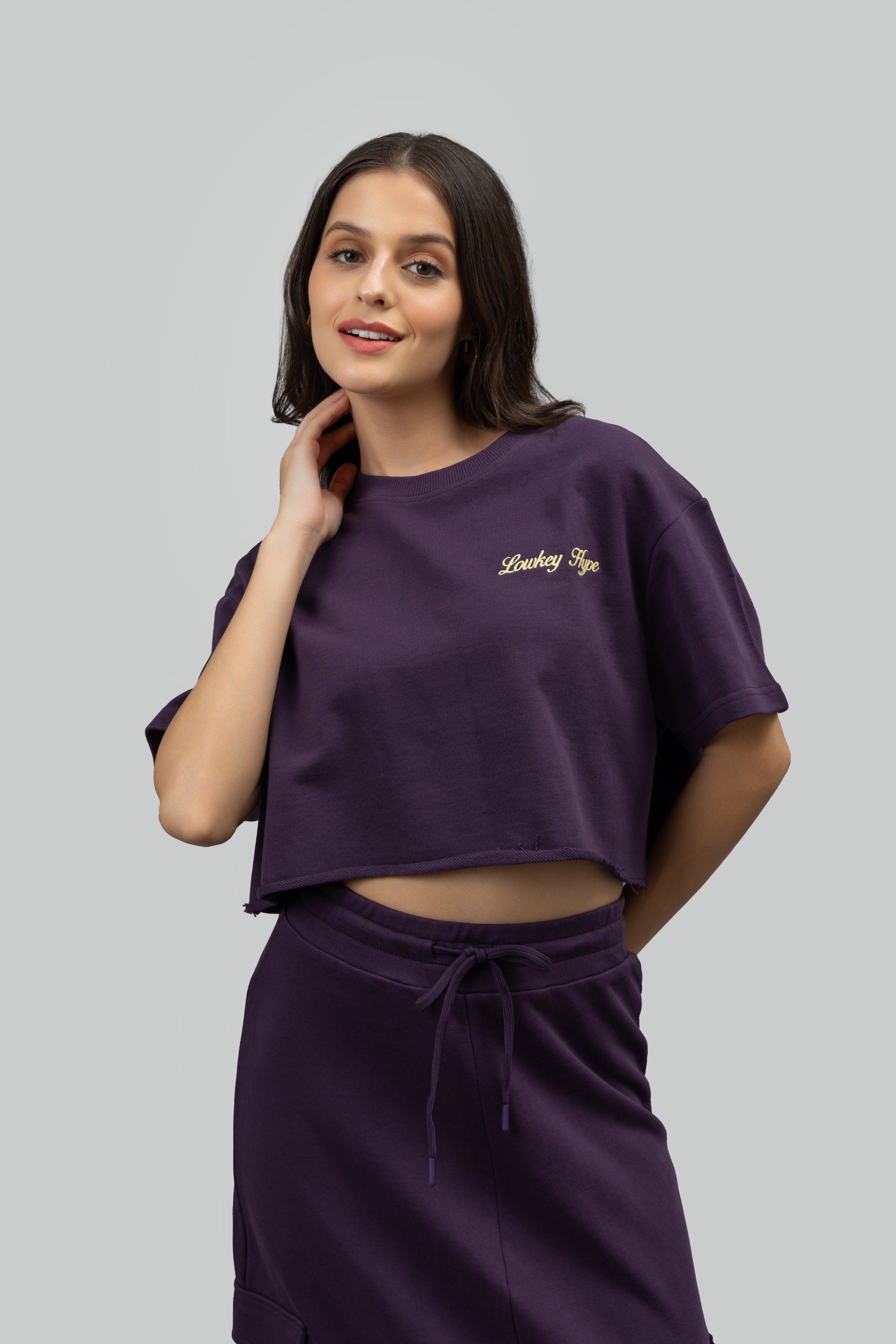 'Lowkey Hype' Terry Crop Top