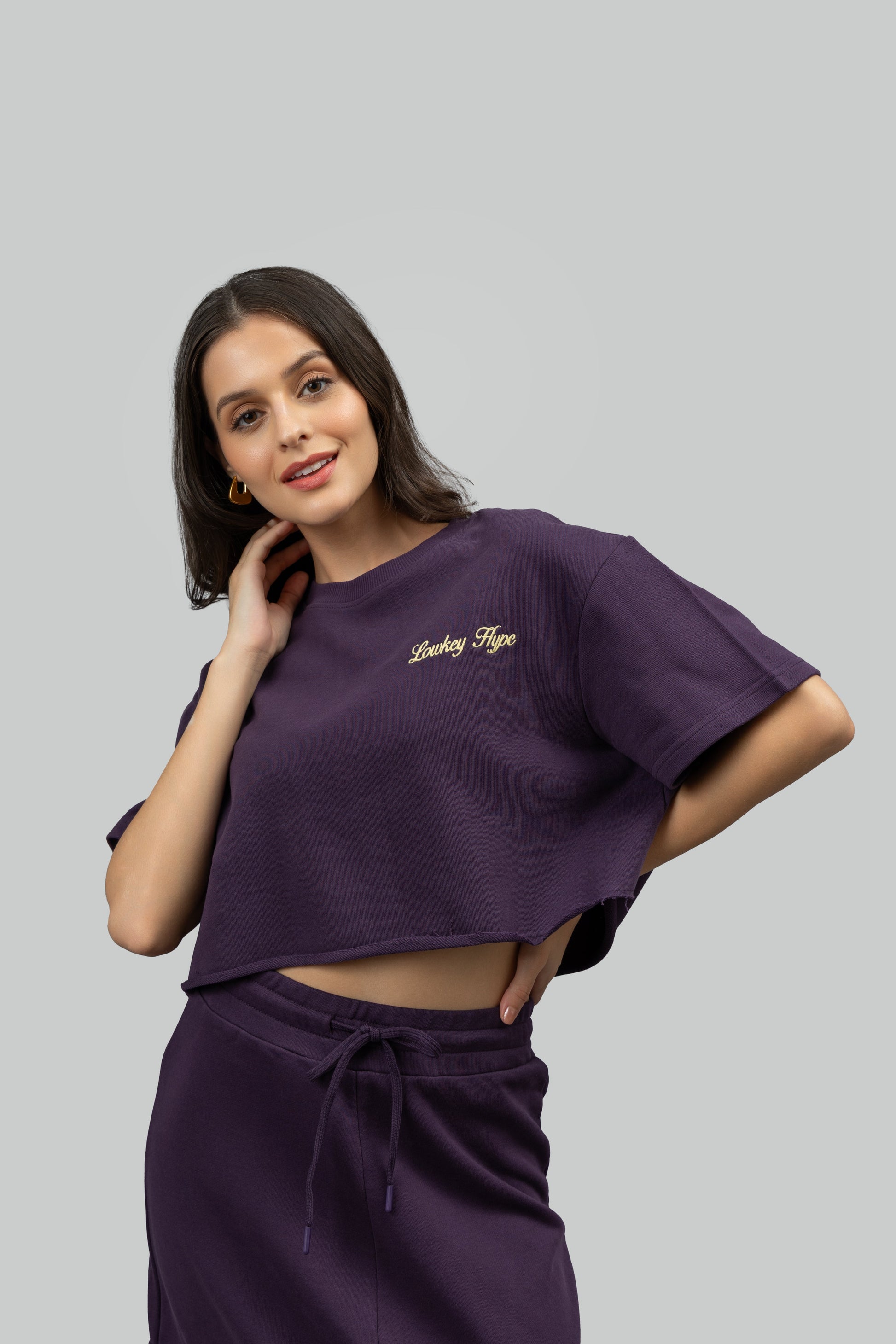'Lowkey Hype' Terry Crop Top