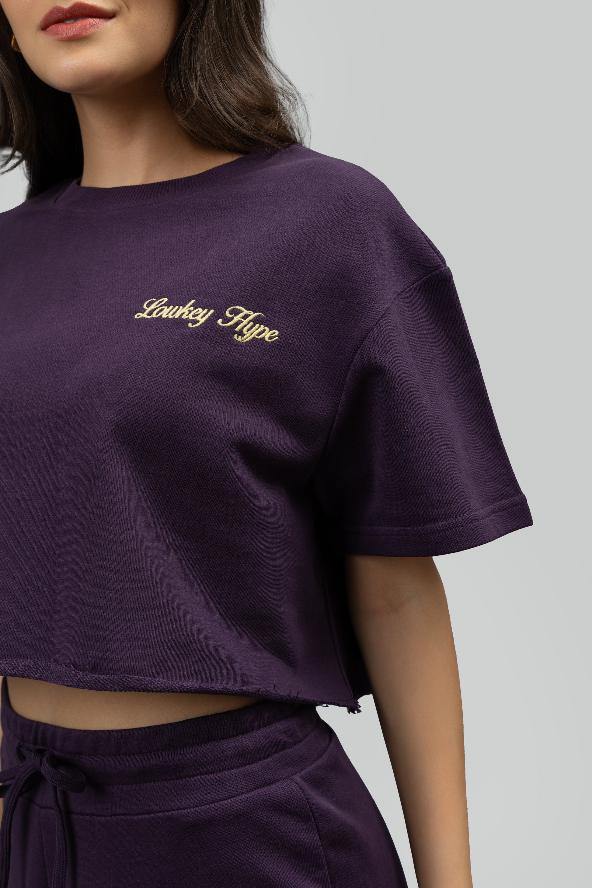 'Lowkey Hype' Terry Crop Top
