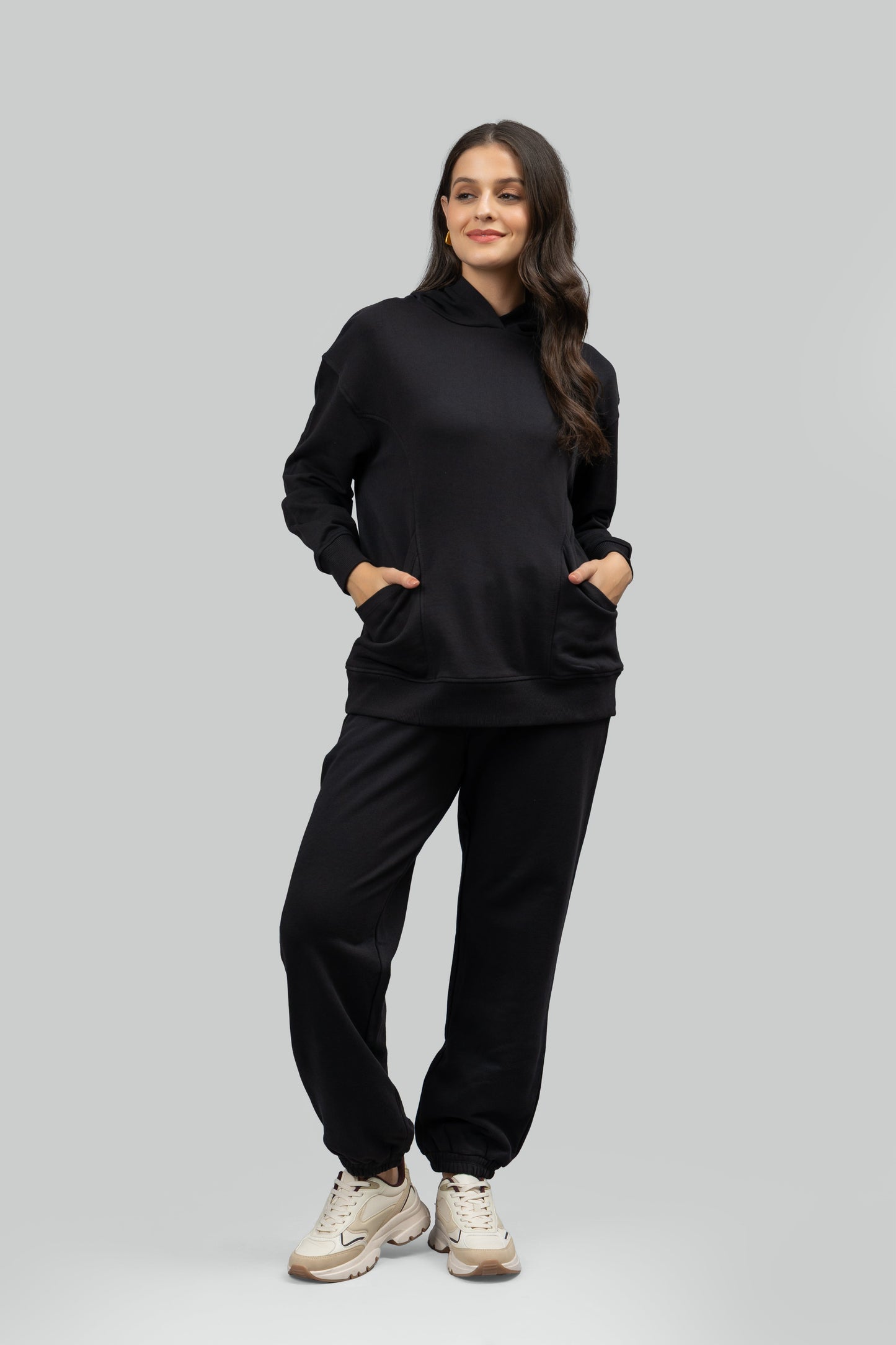 Midnight Black Oversized Hoodie