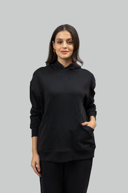 Midnight Black Oversized Hoodie