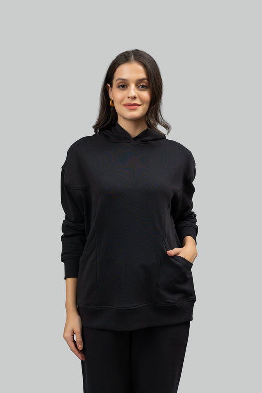 Midnight Black Oversized Hoodie