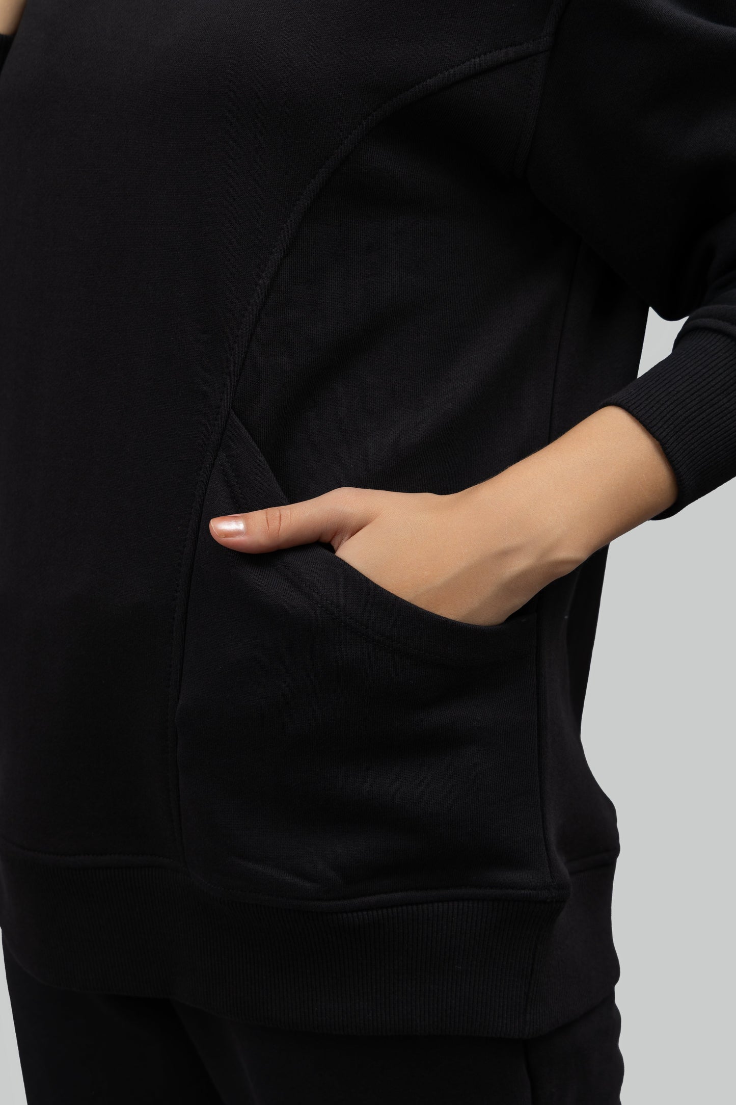 Midnight Black Oversized Hoodie