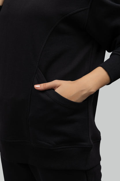 Midnight Black Oversized Hoodie