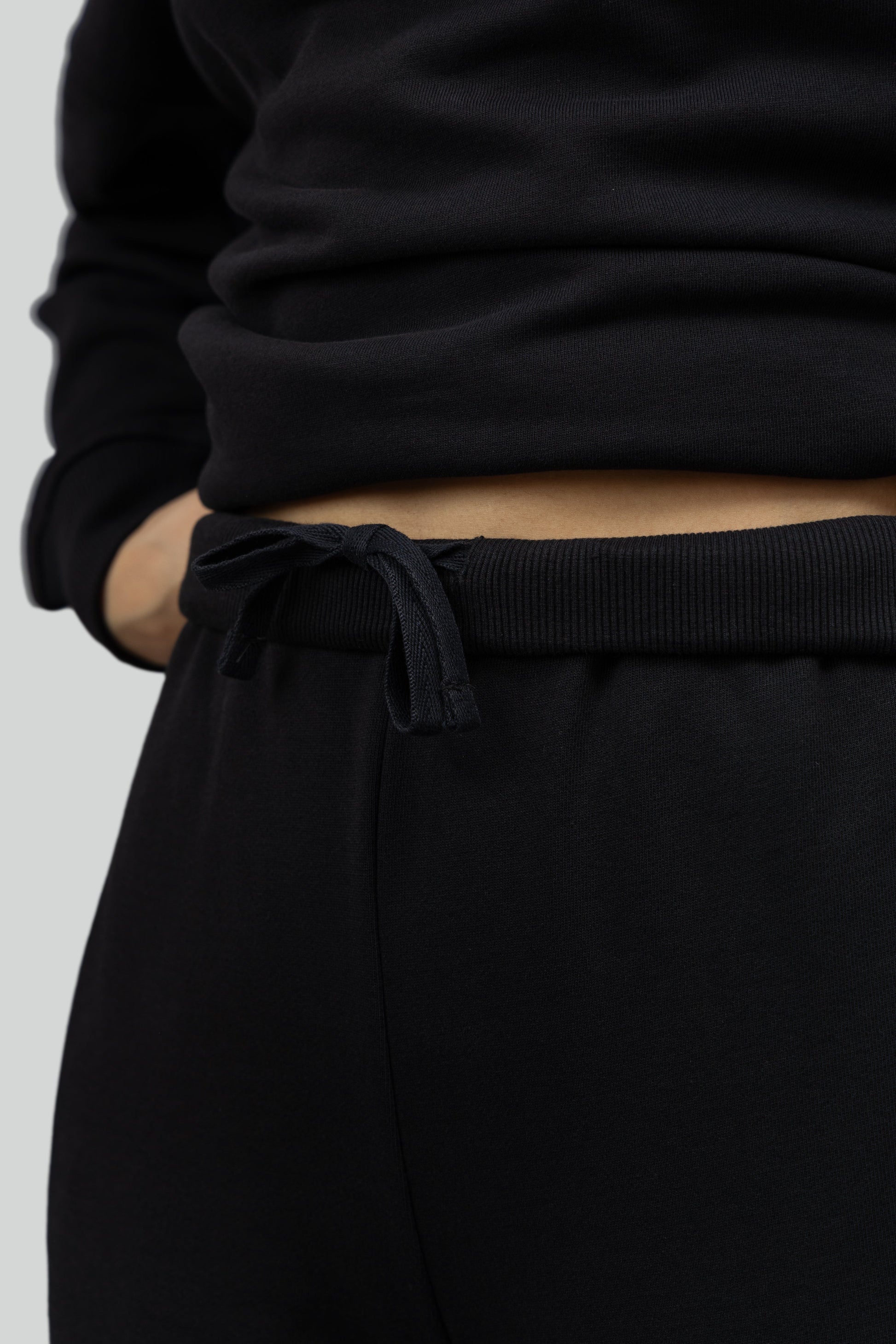 Black All Day Bamboo Terry Flared Pants