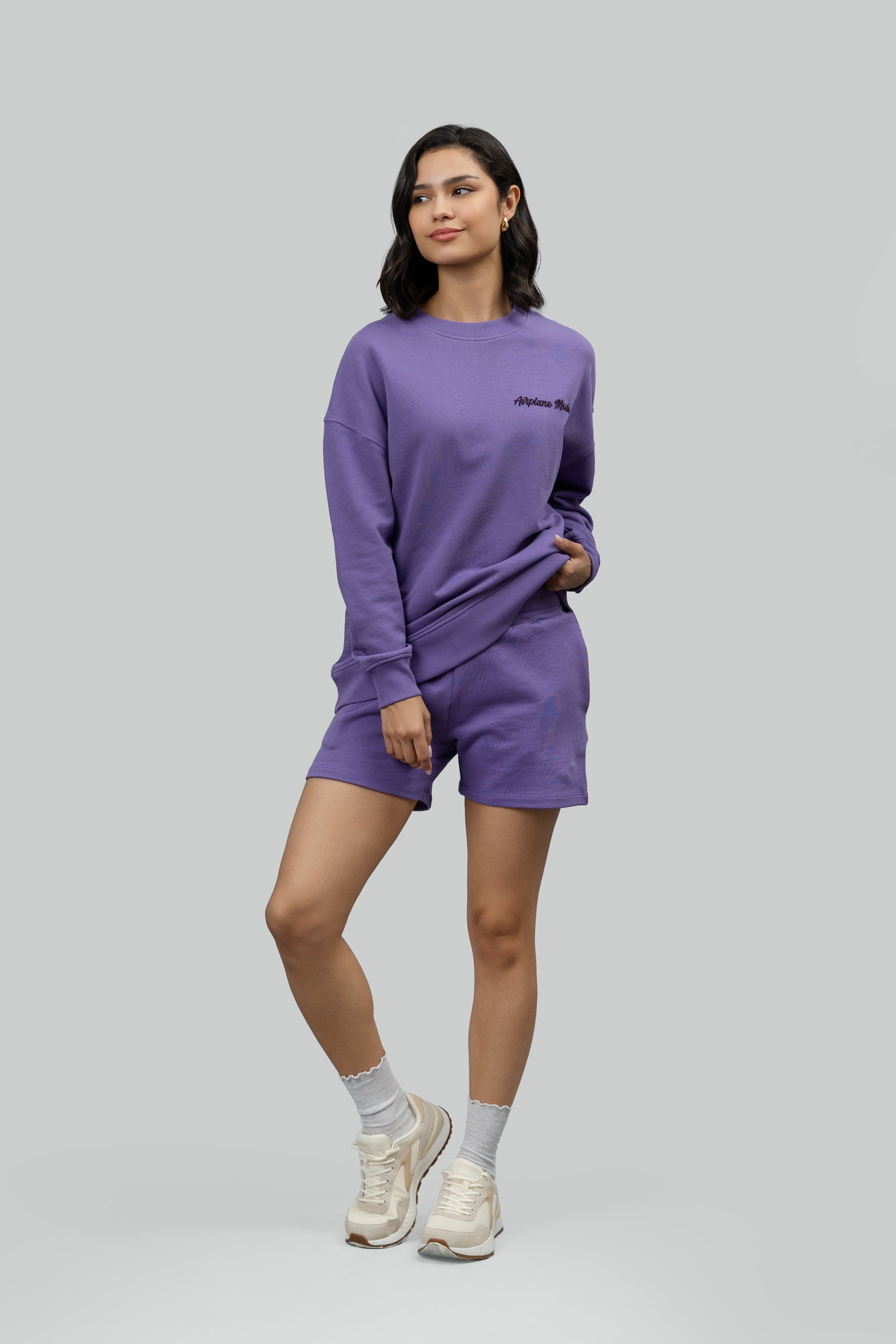 'Airplane Mode' Terry Shorts Lounge Set