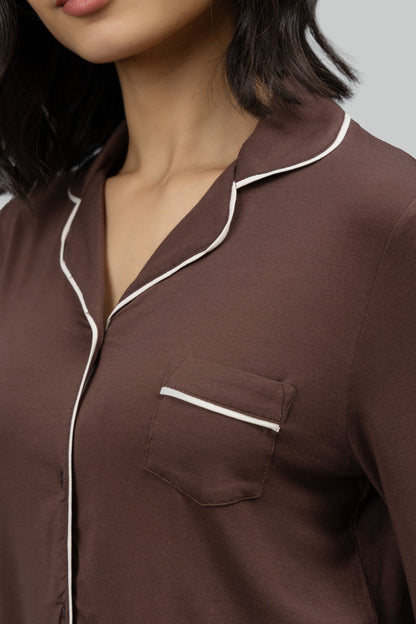 Luxe Dark Cocoa Modal Sleep Top