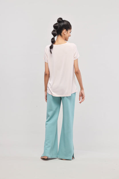 Aqua Terry Travel set with Light Pink Top