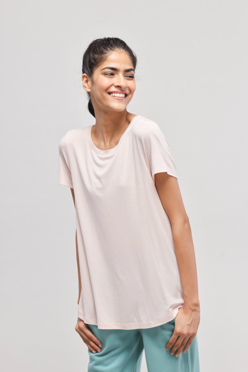 Aqua Terry Travel set with Light Pink Top